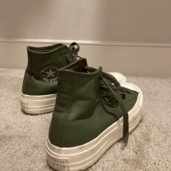 Stylish Green leather converse - Picture 6 of 6
